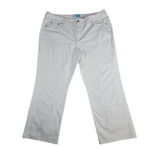 Just My Size Modern Bootcut Jeans White Cotton Stretch Plus Sz 24W Average Denim